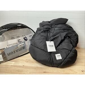 7AM Infant Cocoon Car Seat Cover Puffer - Black - 0-12 Month